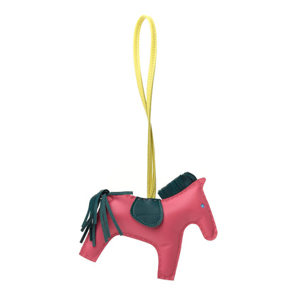 Hermes Milo Lambskin Grigri Rodeo Horse Bag Charm MM Rose Azalee Malachite Lime Celeste 1 of 4