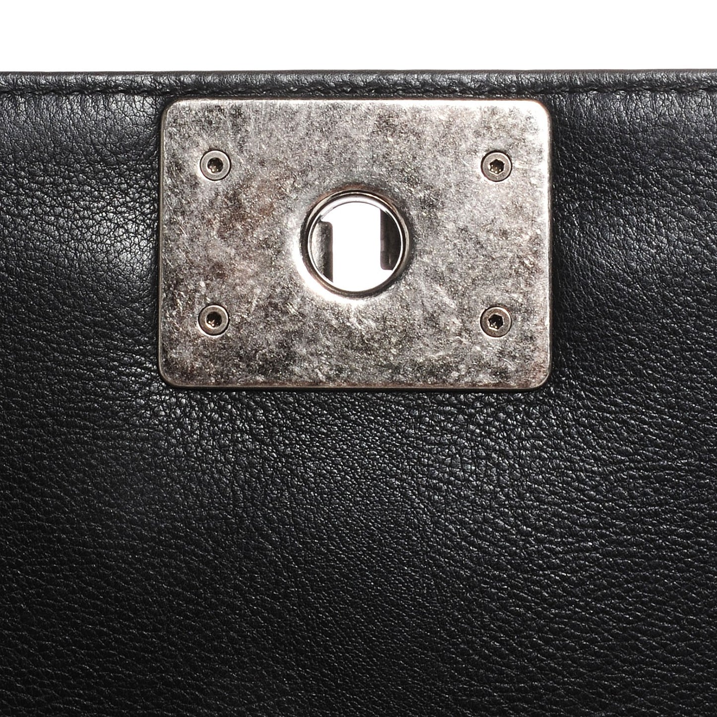 Calfskin Quilted Medium Boy Flap Black