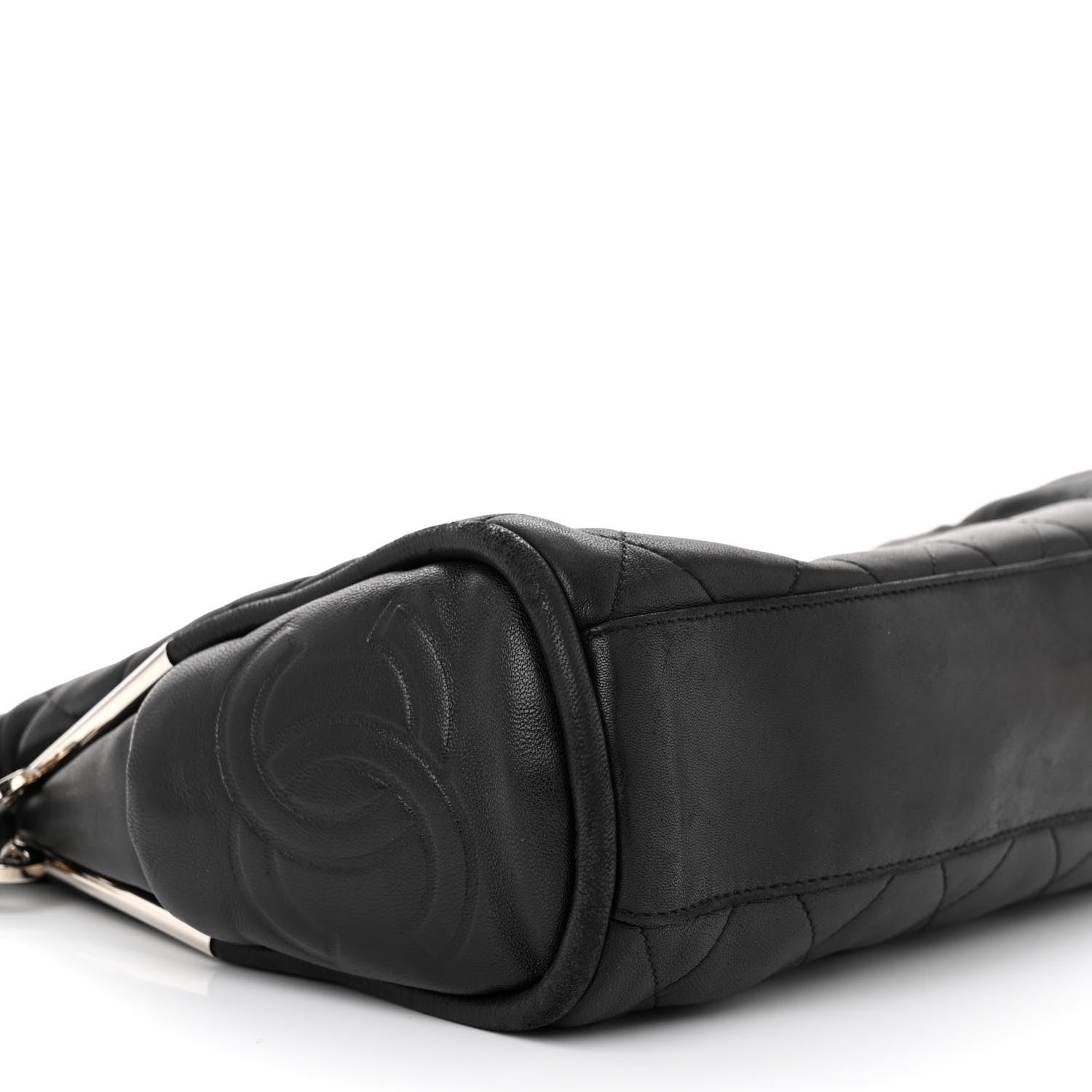 Chanel Lambskin Stitched Medium Ultimate Soft Tote Black 10 of 12