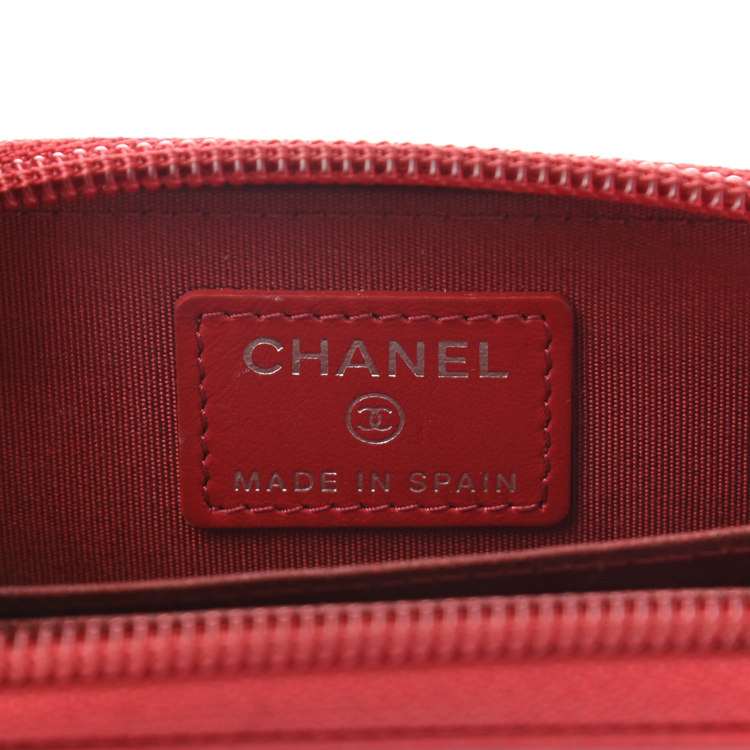 Chanel Caviar Timeless CC Zip Around Coin Purse Red 6 of 7