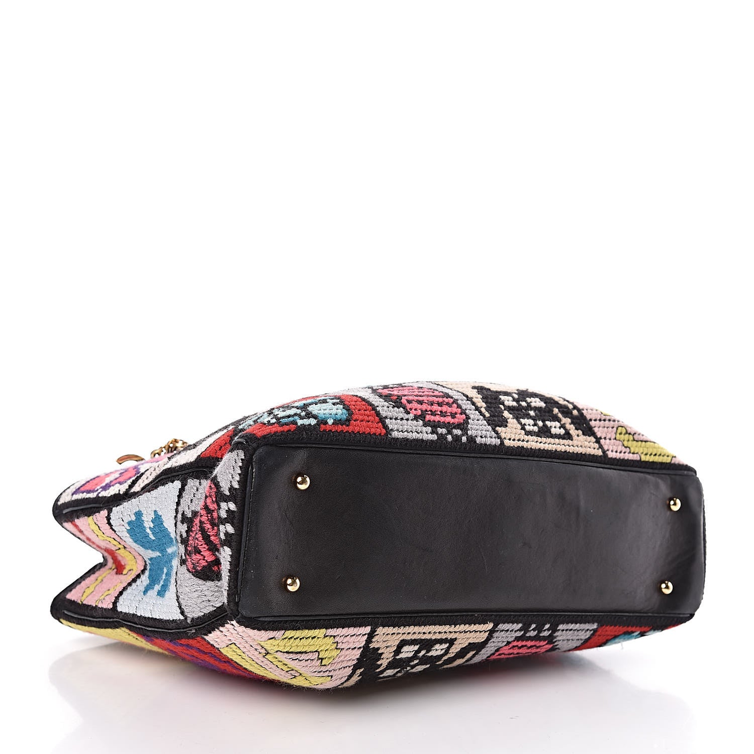 Chanel Needlepoint Precious Symbols Shoulder Bag Black 4 of 11