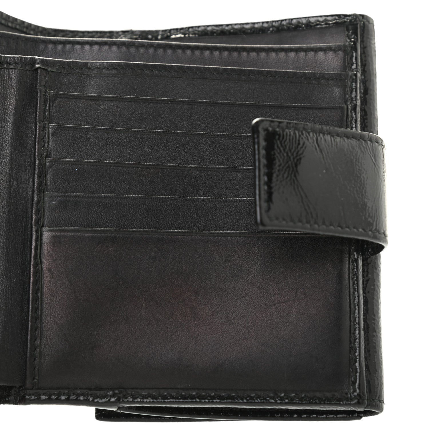 Saint Laurent Goatskin Belle de Jour French Wallet Black 15 of 18