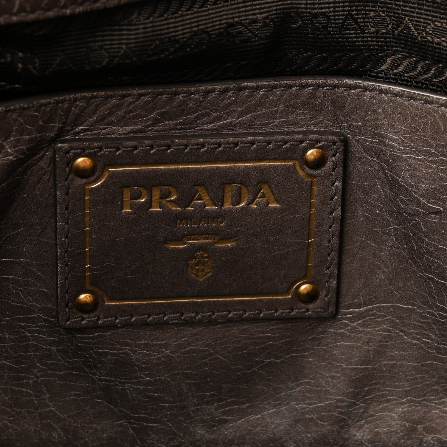 Prada Vitello Shine Tote Bambu 6 of 9