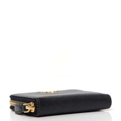 Prada Saffiano Metal Zip Coin Purse Black 4 of 6