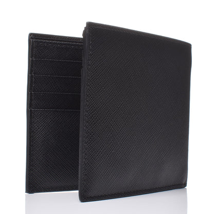 Prada Saffiano Metal Bi-Fold Wallet Black 3 of 7