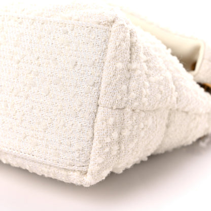 Saint Laurent Boucle Tweed Quilted Small Loulou Puffer Monogram Chain Satchel Crema Soft 9 of 11