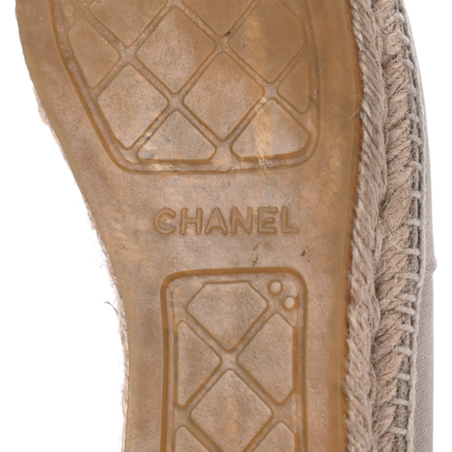 Chanel Canvas Grosgrain CC Espadrilles 39 Beige Black 7 of 19