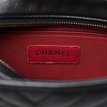 Chanel Aged Calfskin Chevron Quilted Small Gabrielle Hobo Black 8 of 10