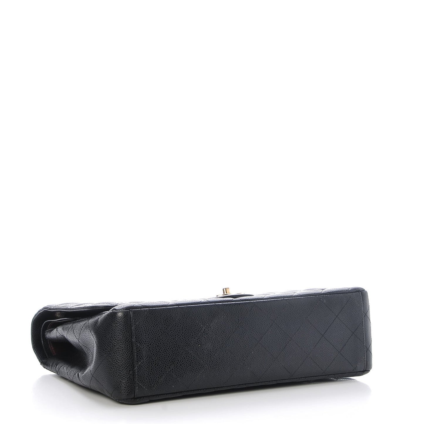 Caviar Quilted Maxi Double Flap Black