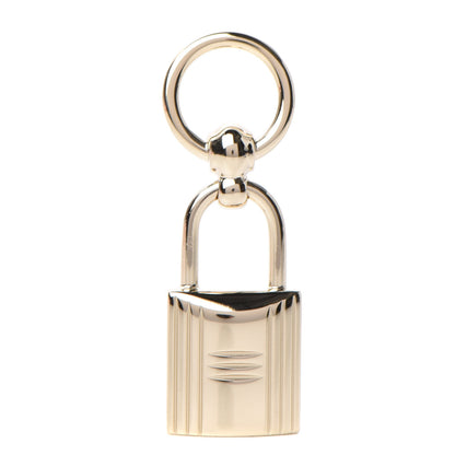 Hermes Permabrass Mini Loop Charms Cadenas Scarf Ring Gold 1 of 3