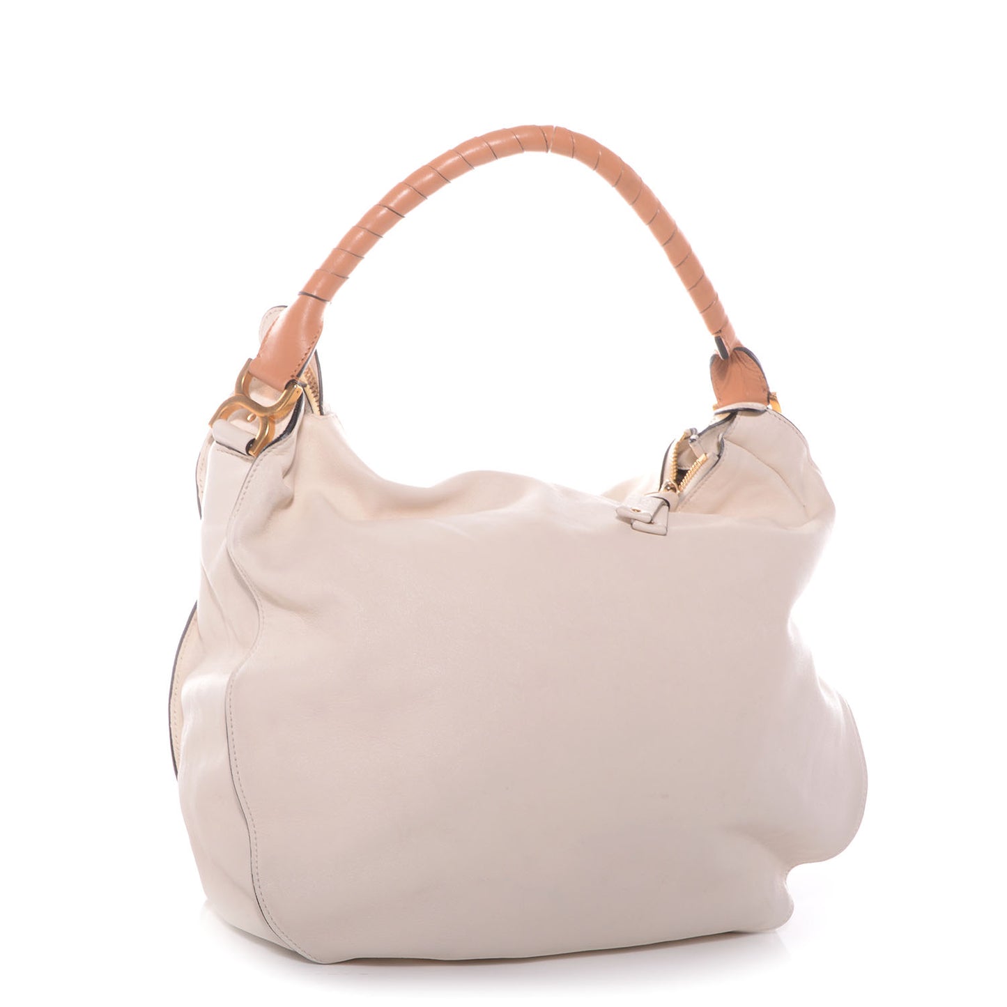 Calfskin Perforated Large Marcie Animation Satchel Porcelain