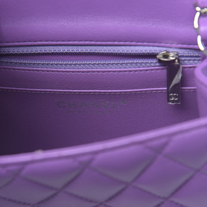 Chanel Lambskin Quilted Mini Square Flap Dark Purple 6 of 11