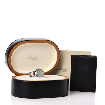Breguet Stainless Steel Diamond Bezel Sapphire Blue Mother of Pearl 33mm Type XX Transatlantique Automatic Watch 4821ST/59/S76 7 of 7