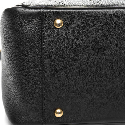 Chanel Calfskin Stitched Large Straight Lines Shopping Tote Black 8 of 13