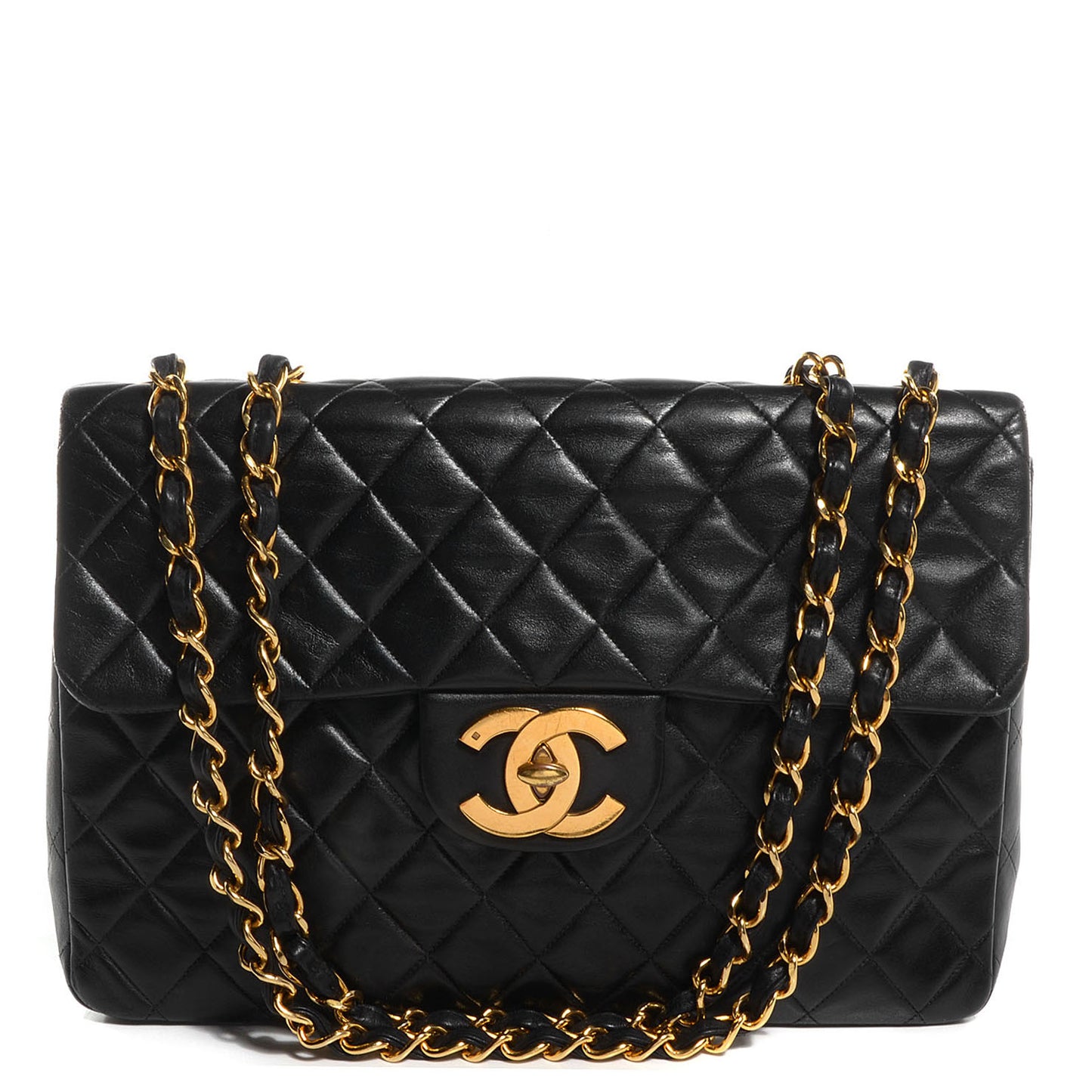 Lambskin XL Jumbo Flap Black