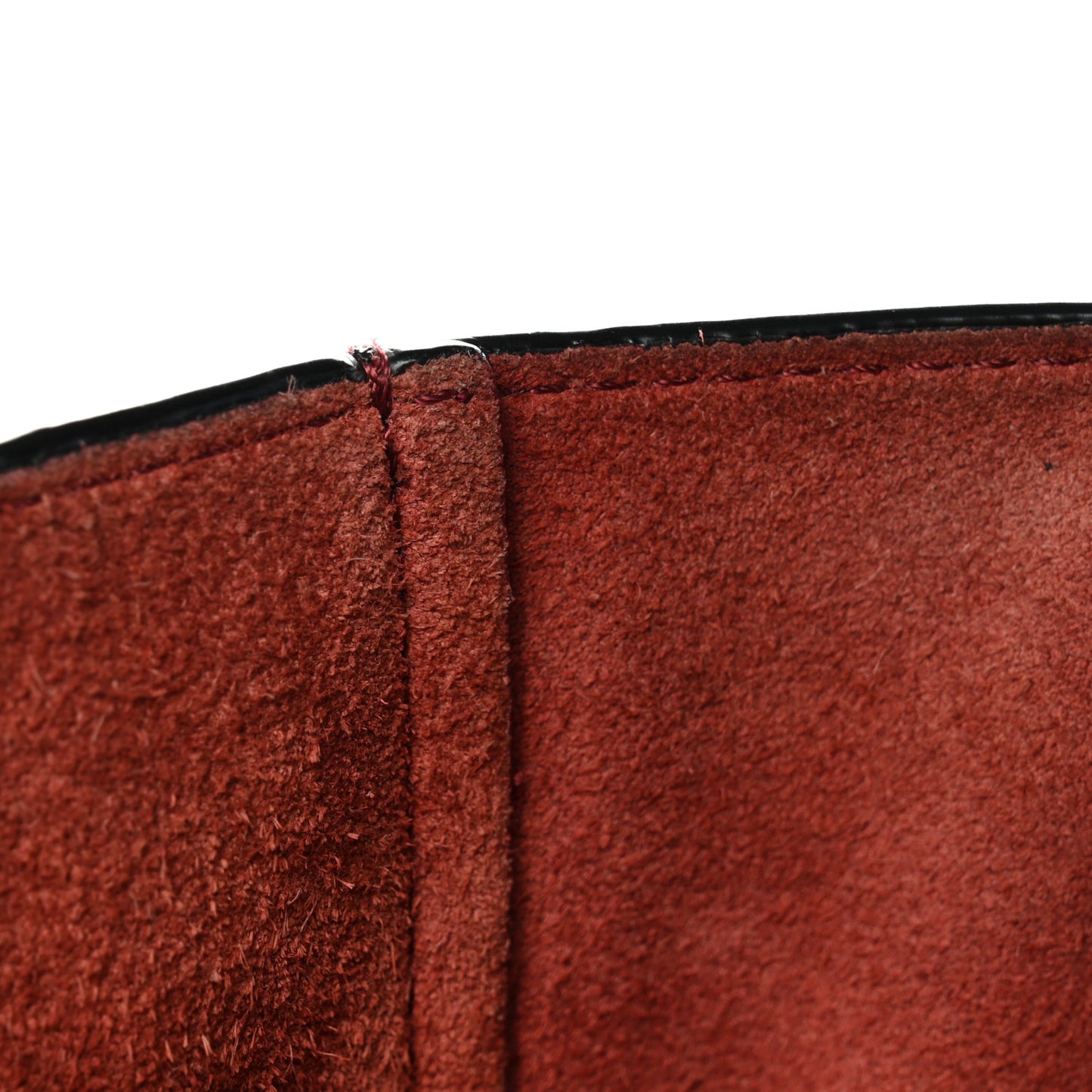Soft Grained Calfskin Small Sangle Bucket Bag Burgundy