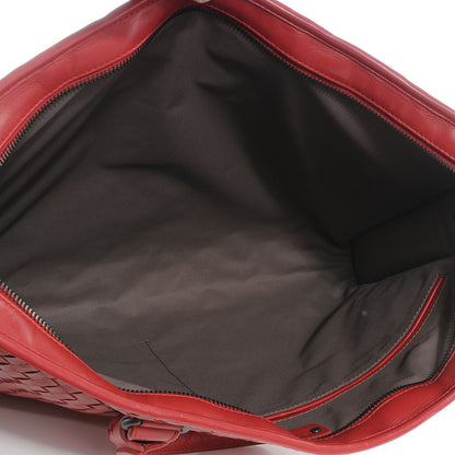 Bottega Veneta Light Calf Intrecciato Briefcase New Red 6 of 9