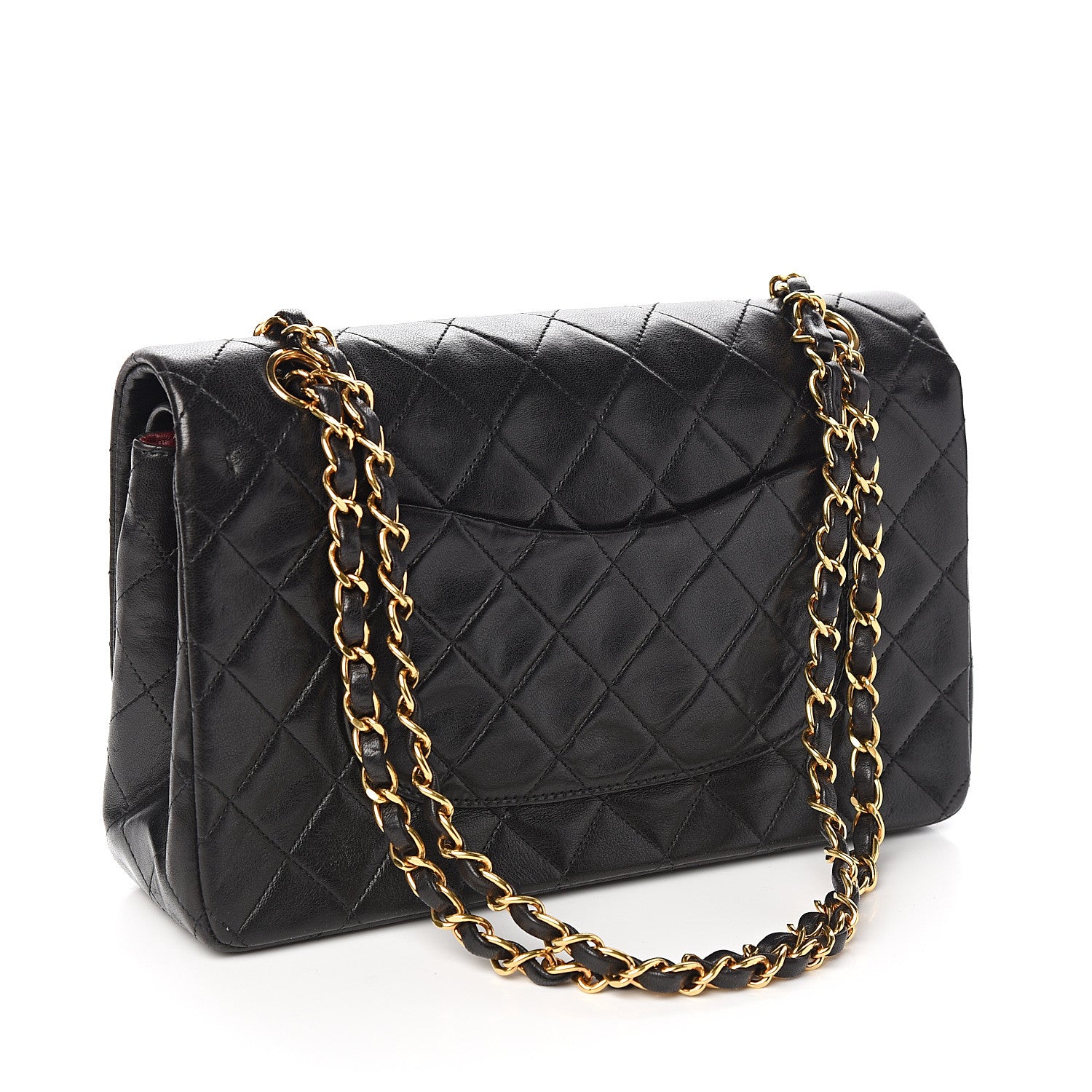 Chanel Lambskin Quilted Medium Double Flap Black 2 of 10