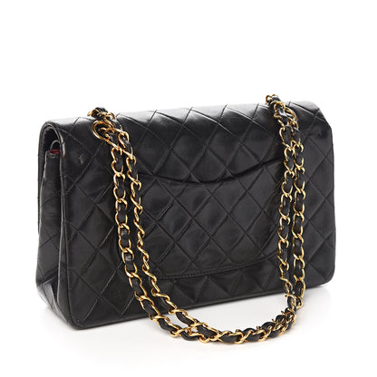 Chanel Lambskin Quilted Medium Double Flap Black 2 of 10