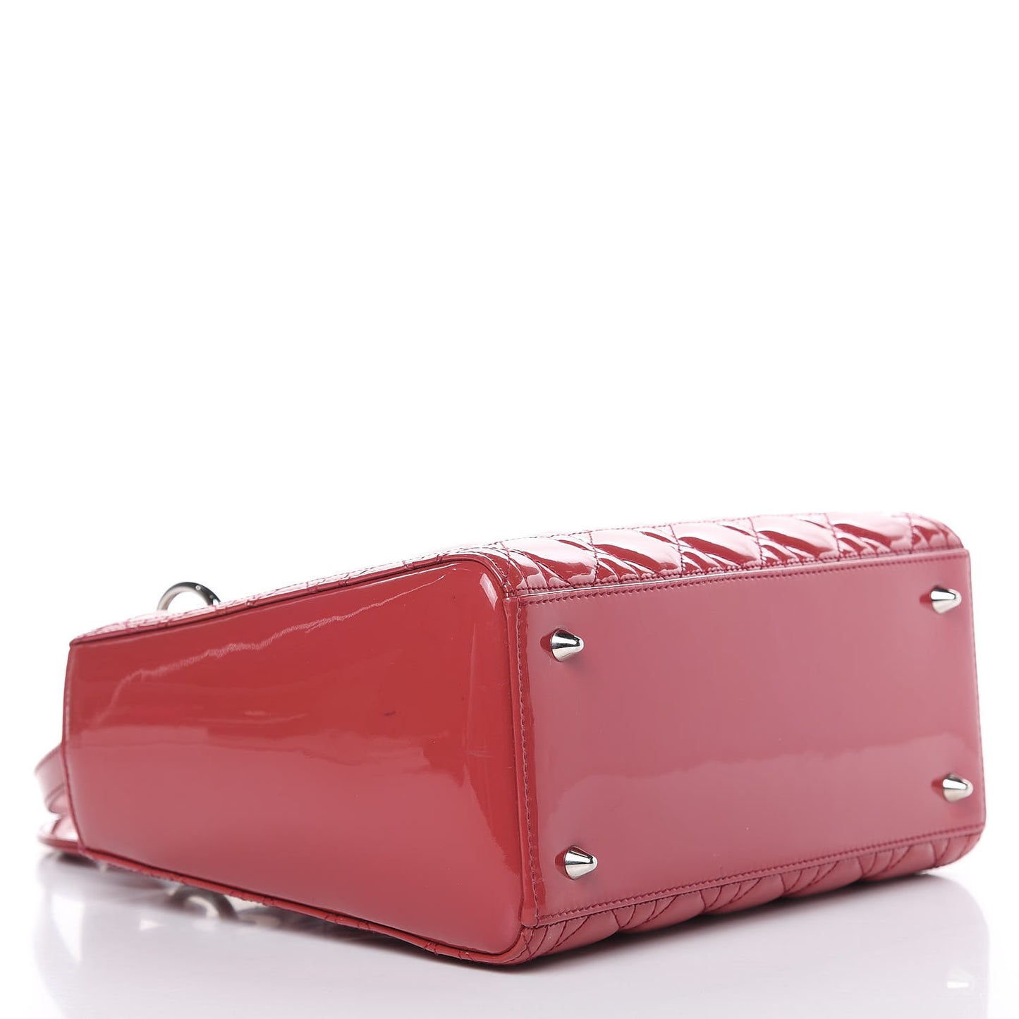 Patent Cannage Medium Lady Dior Dark Pink