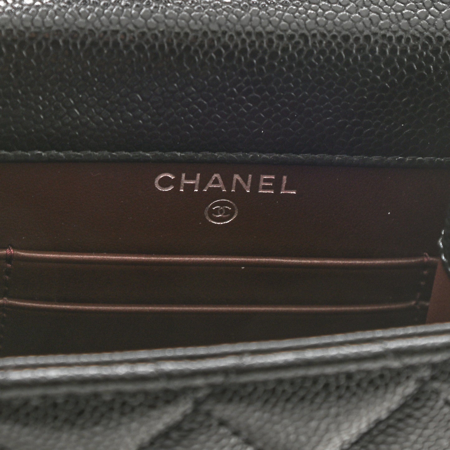 Caviar Quilted Classic Phone Holder Black