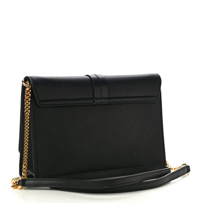 Chloe Grained Calfskin Alphabet Clutch Shoulder Bag Black 3 of 10