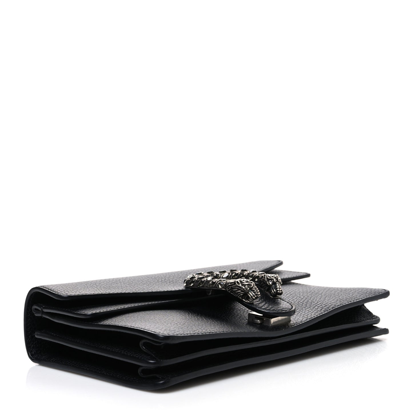 Pebbled Calfskin Small Dionysus Shoulder Bag Black