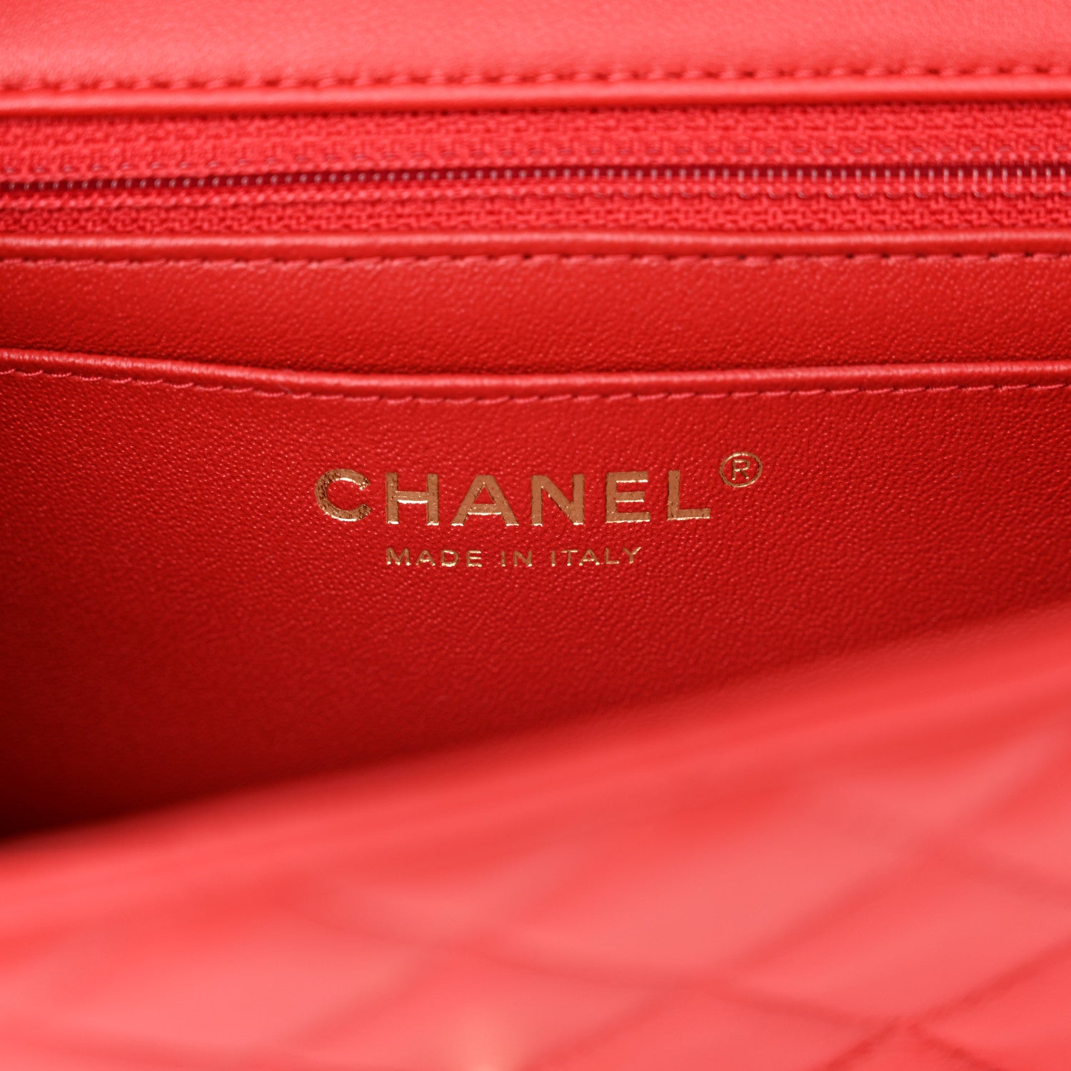 Chanel Lambskin Quilted Mini Rectangular Flap Red 6 of 11