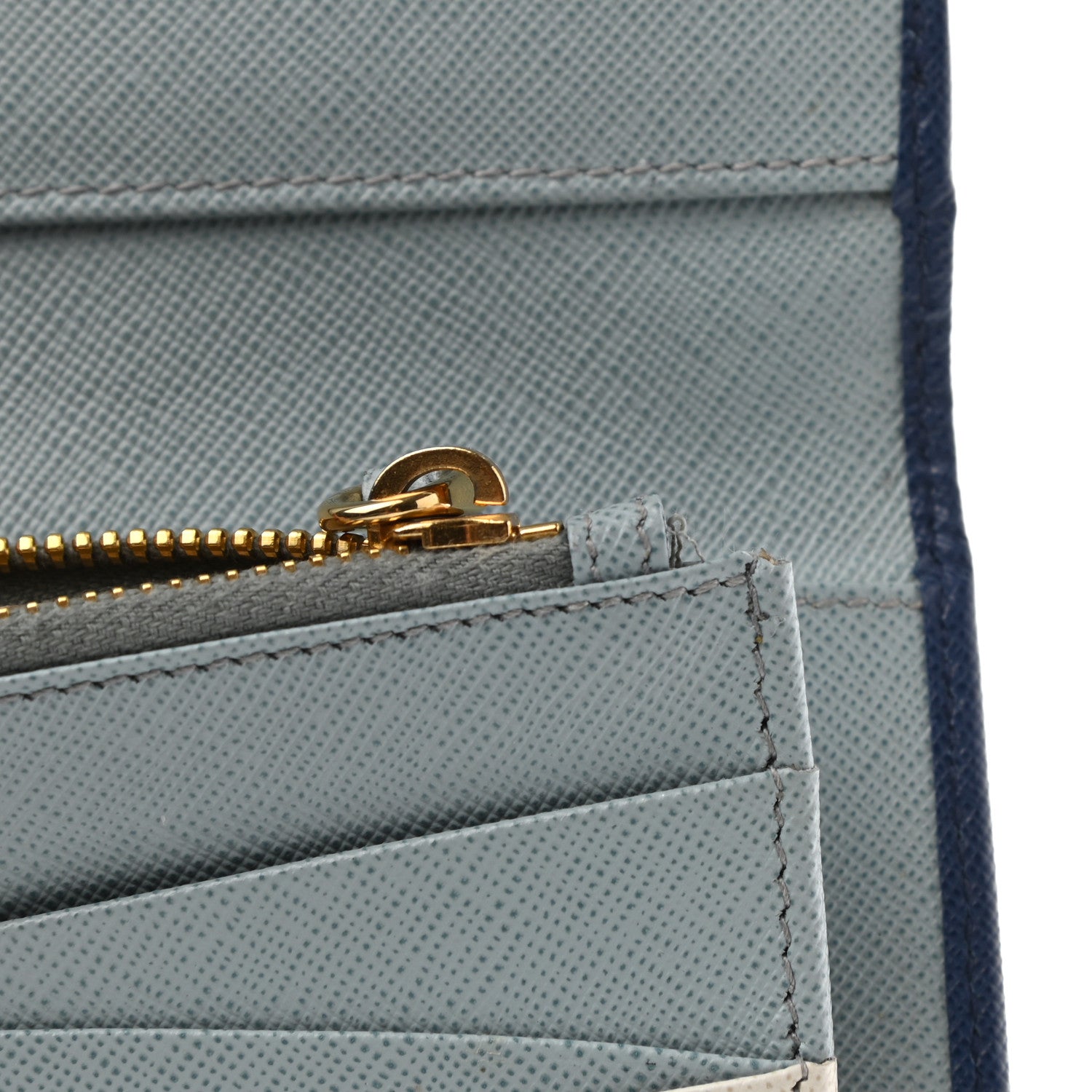 Prada Saffiano Colour Wallet Bluette 7 of 11