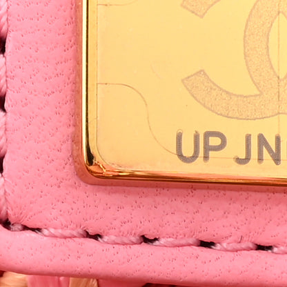 Chanel Raffia Effect Braided Small Shopping Bag Beige Pink 8 of 13