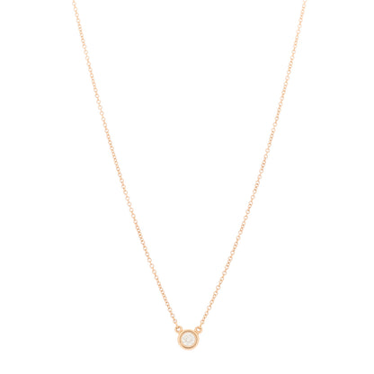 Tiffany 18K Rose Gold Diamond .17ct Elsa Peretti Diamonds by the Yard Pendant Necklace 1 of 6