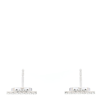 Hermes 18K White Gold Diamond Finesse Earrings 3 of 5