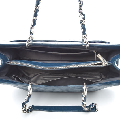 Chanel Caviar Quilted XL Grand Shopping Tote GST Navy Blue 7 of 22