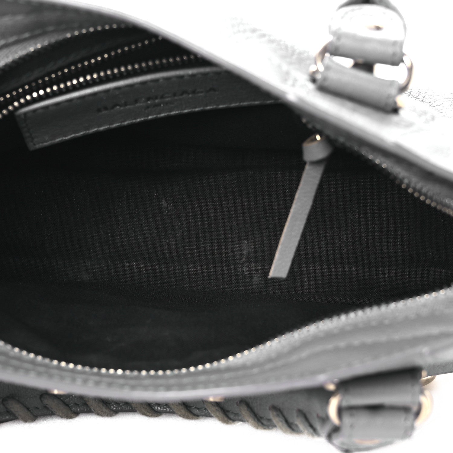 Balenciaga Chevre Silver Metallic Edge Hardware Mini City Bleu Acier 5 of 14