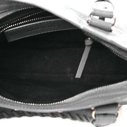 Balenciaga Chevre Silver Metallic Edge Hardware Mini City Bleu Acier 5 of 14