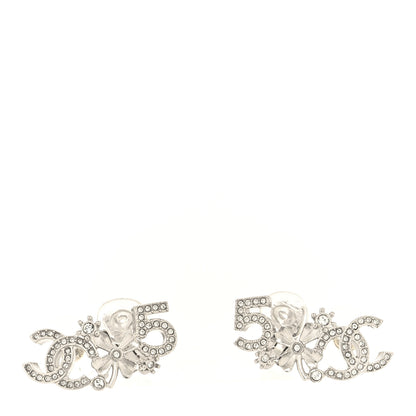 Chanel Crystal Star 5 CC Earrings Silver 1 of 4
