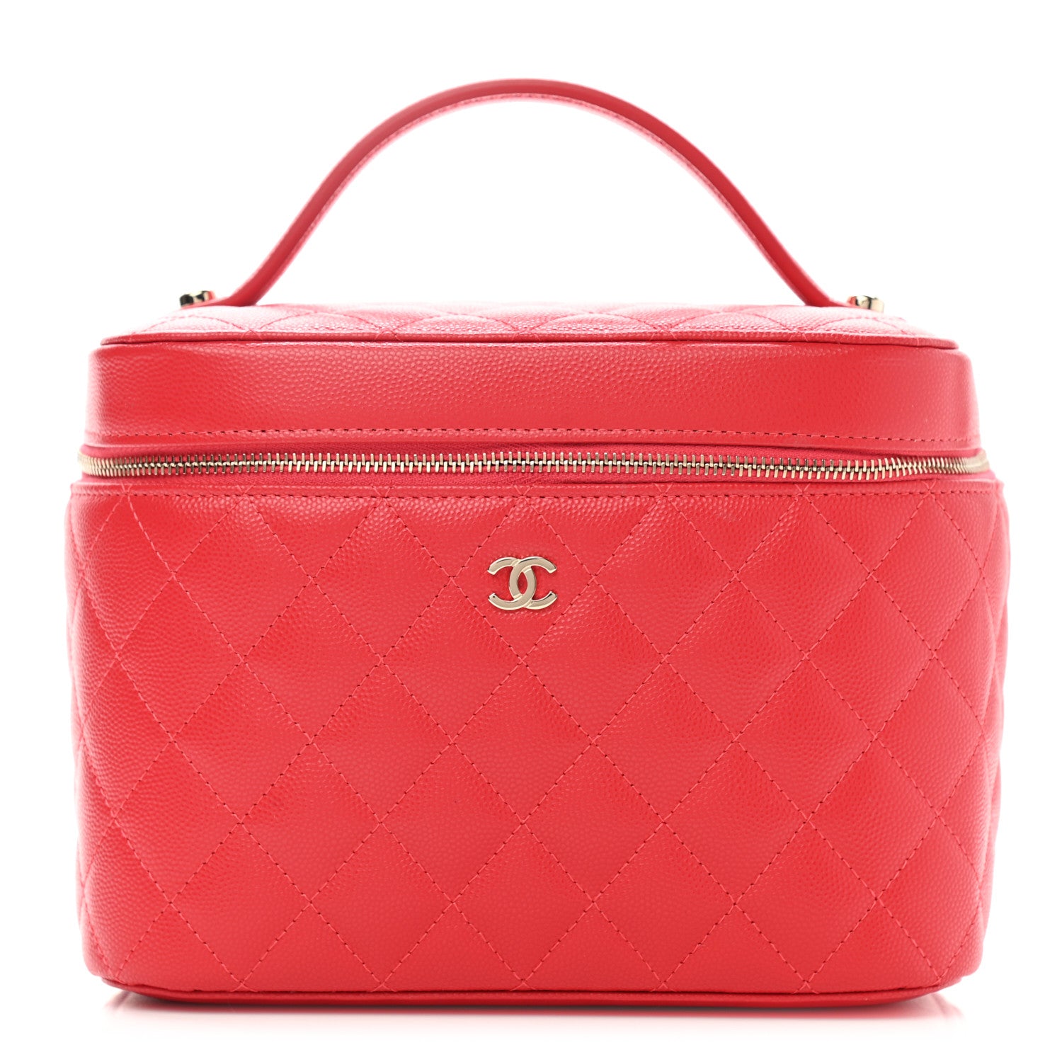 Chanel Caviar Quilted Large Vanity Pouch Red 1 of 9