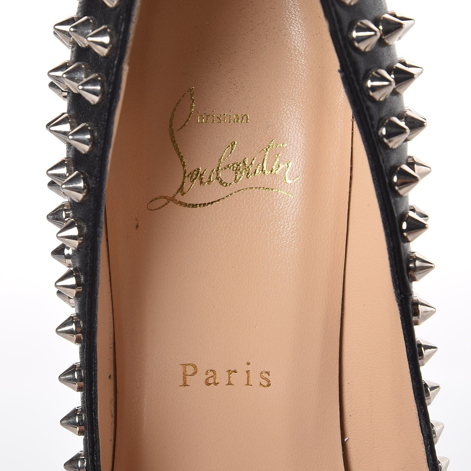 Christian Louboutin Nappa Pigalle Plato Spikes 120 Pumps 38 Black 9 of 9