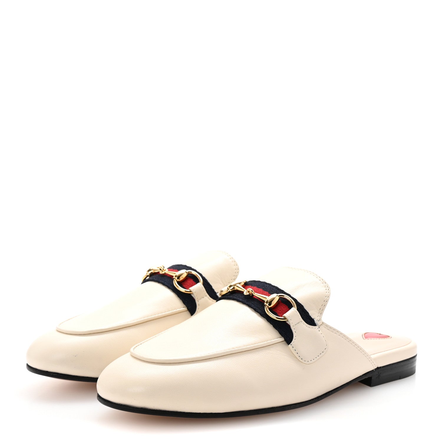 Gucci Malaga Kid Web Womens Princetown Slippers 35.5 Mystic White 4 of 10