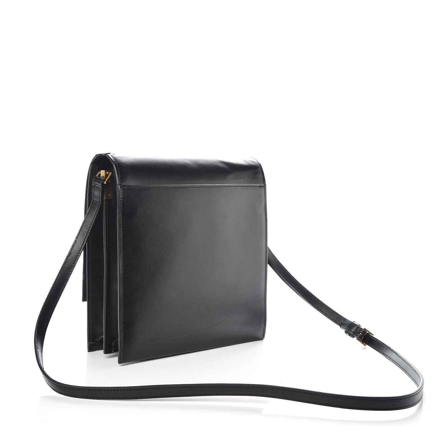 Saint Laurent Calfskin Sao Shoulder Bag Black 3 of 8