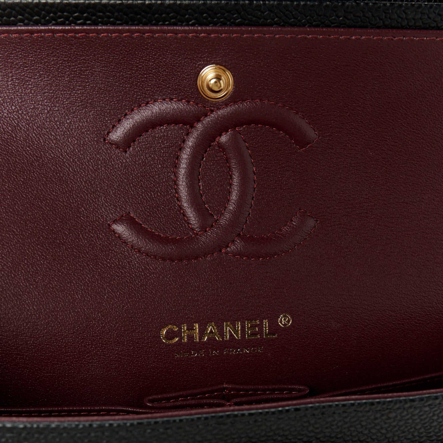 Caviar Quilted Small Double Flap Black