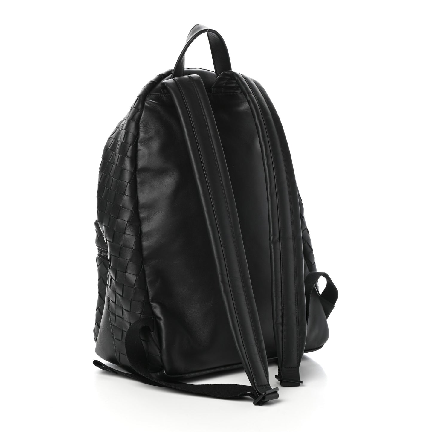 Smooth Calfskin Intrecciato Backpack Black