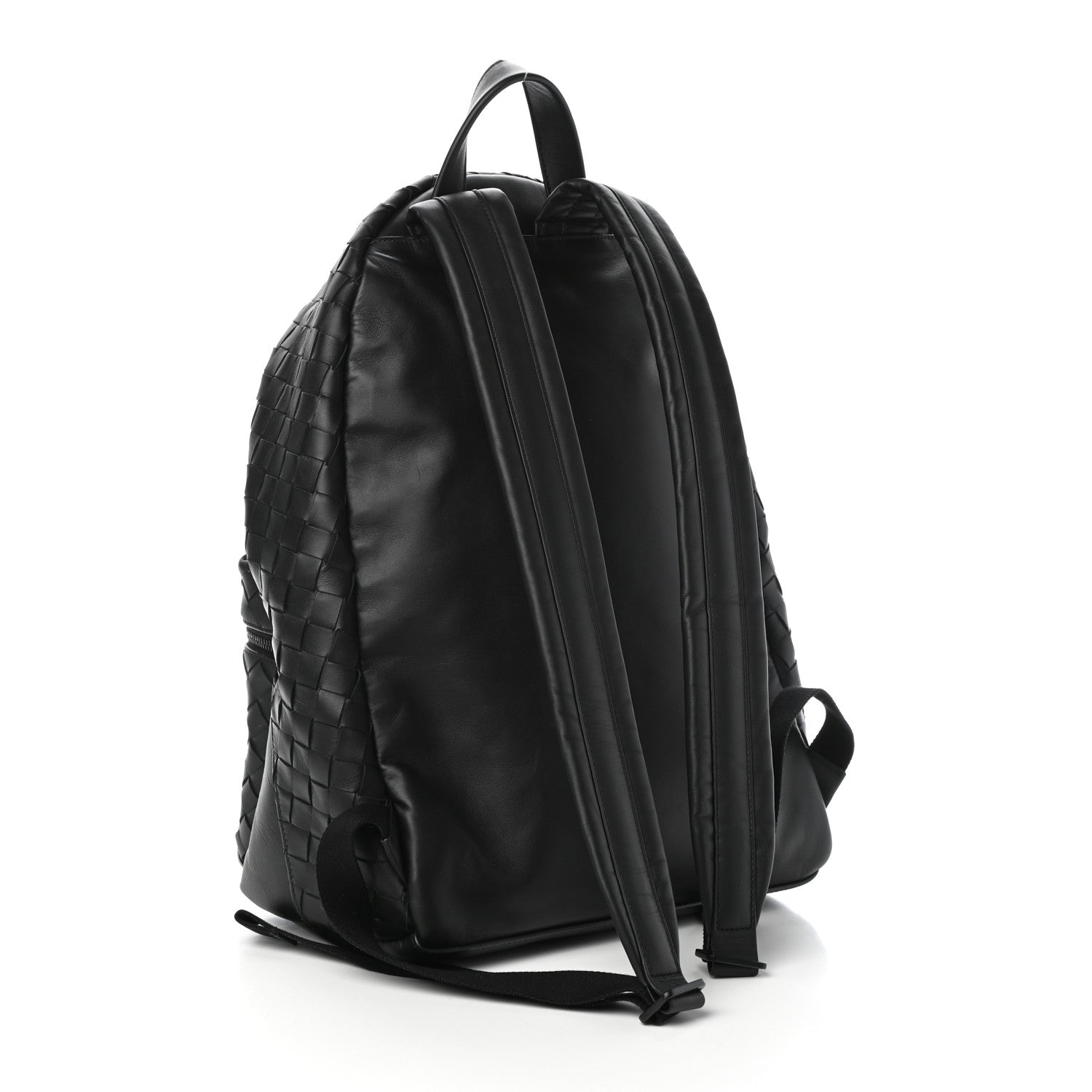 Bottega Veneta Smooth Calfskin Intrecciato Backpack Black 6 of 17