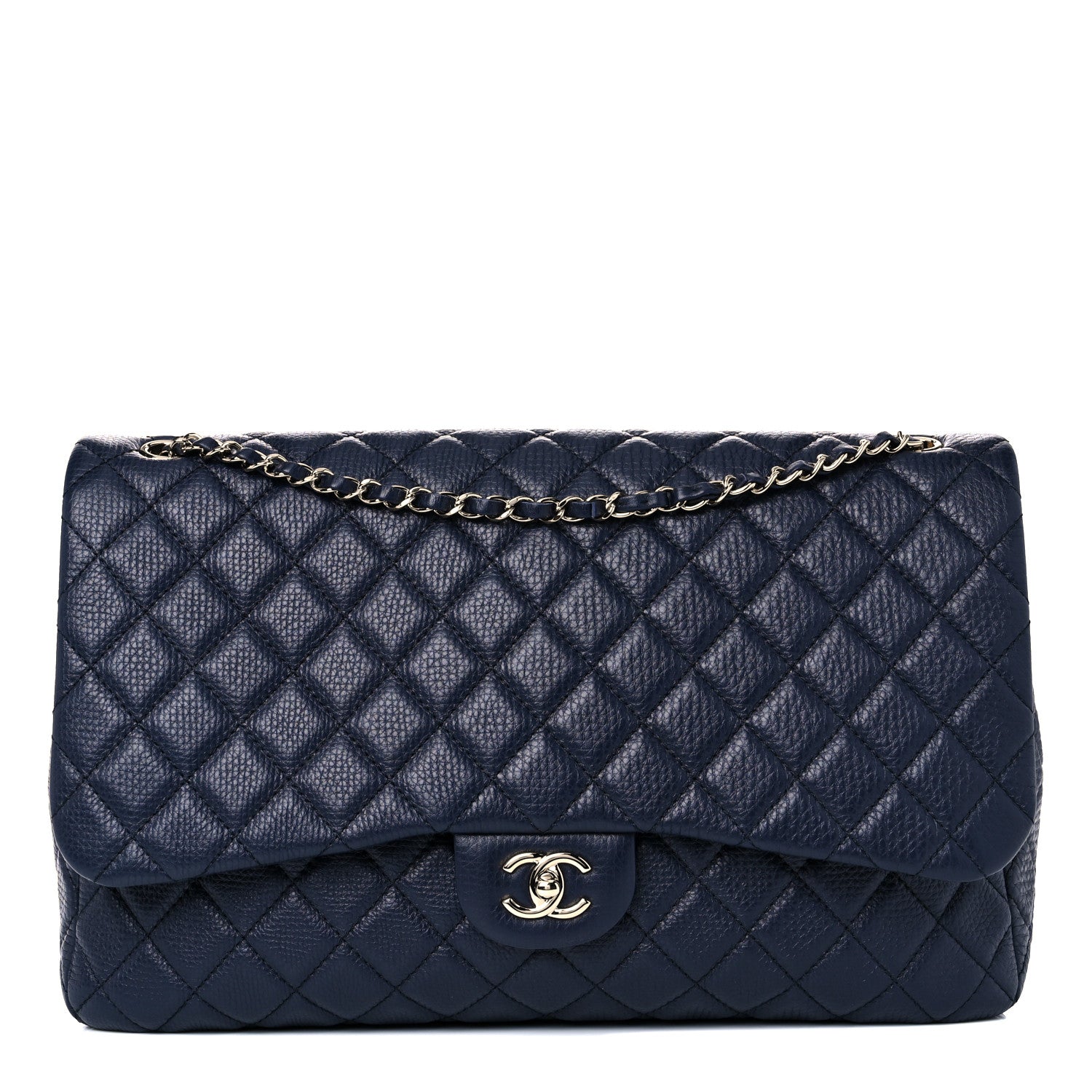 Chanel Calfskin Quilted Small XXL Travel Flap Bag Navy 1 of 9