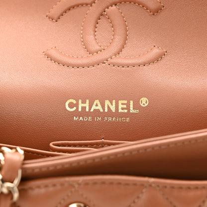 Chanel Lambskin Quilted Small Double Flap Brown 6 of 11