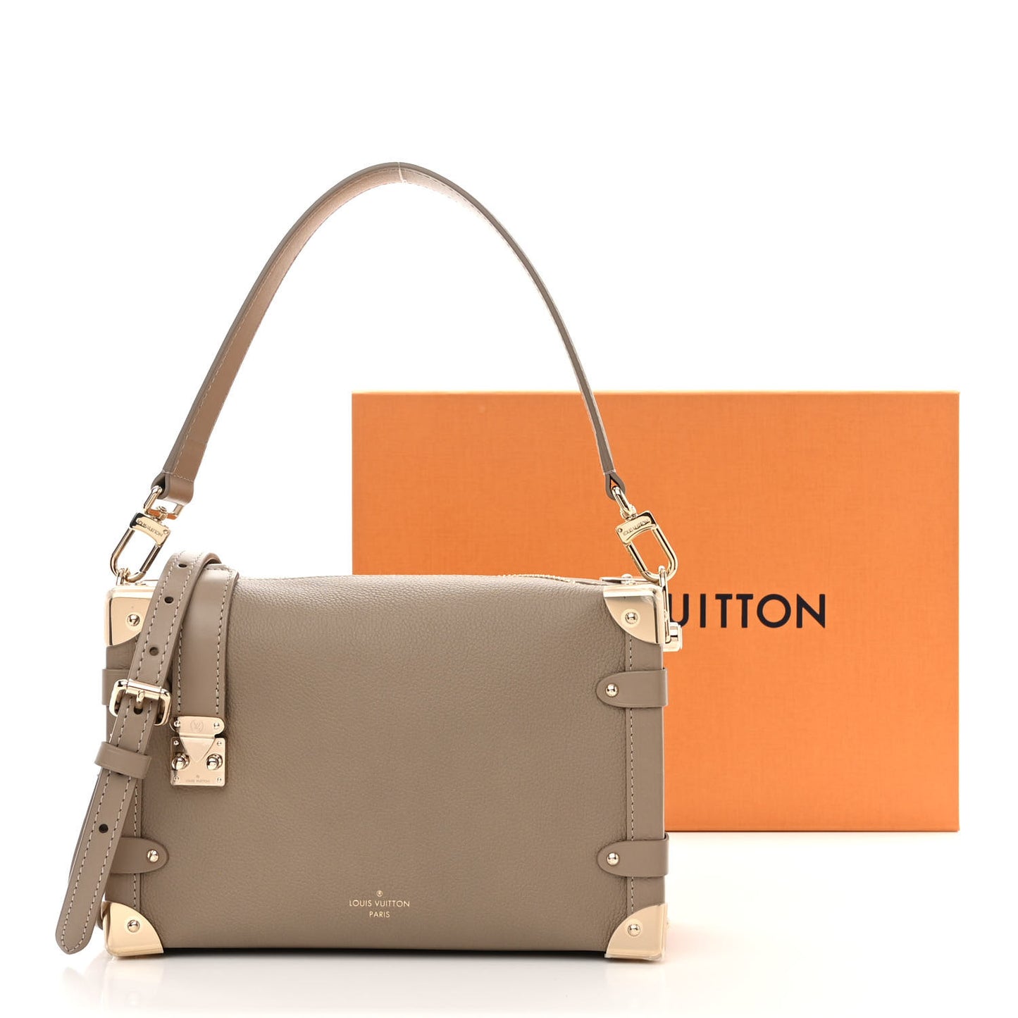 Calfskin Side Trunk MM Taupe