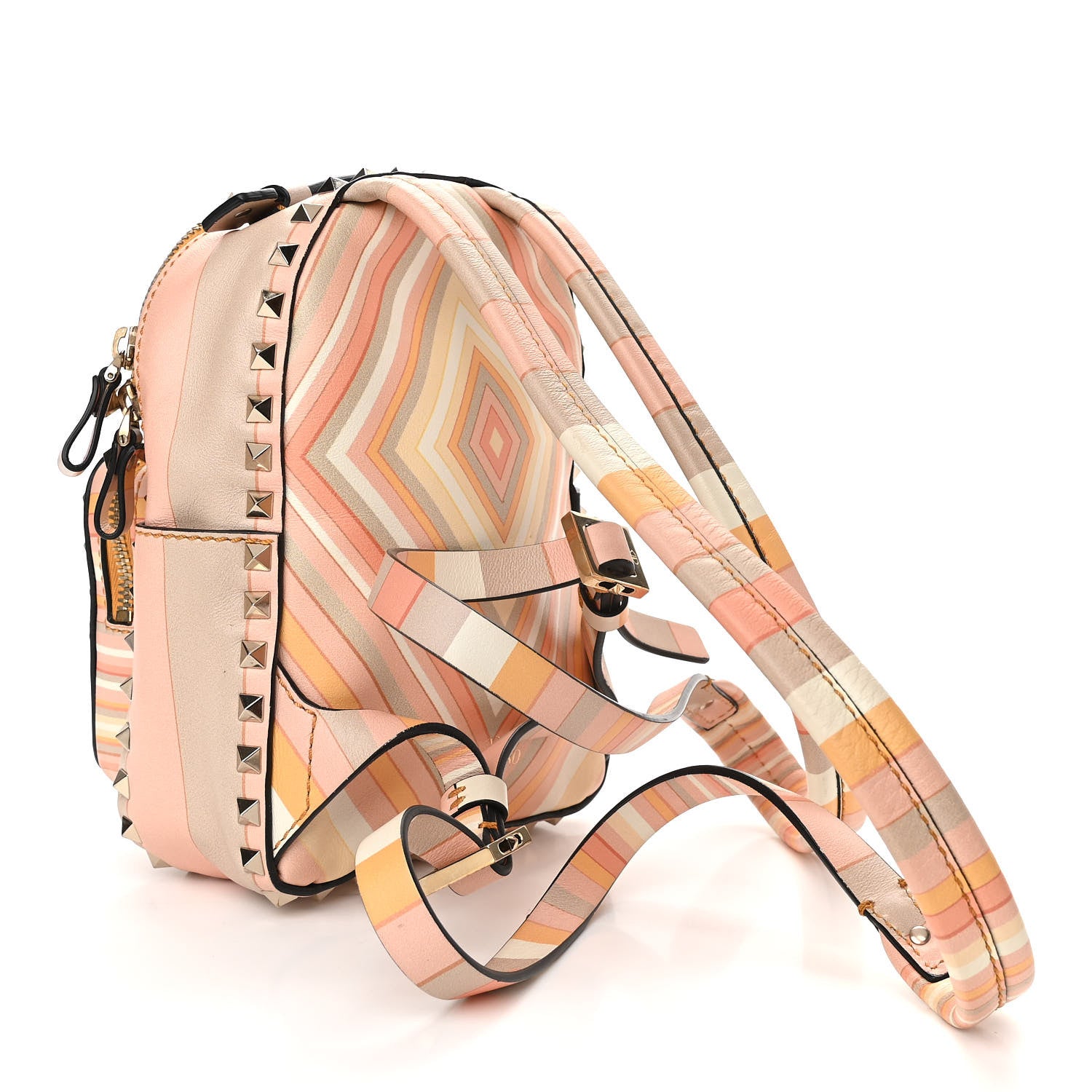 Valentino Garavani Vitello Native Couture 1975 Mini Rockstud Backpack Multicolor 3 of 9