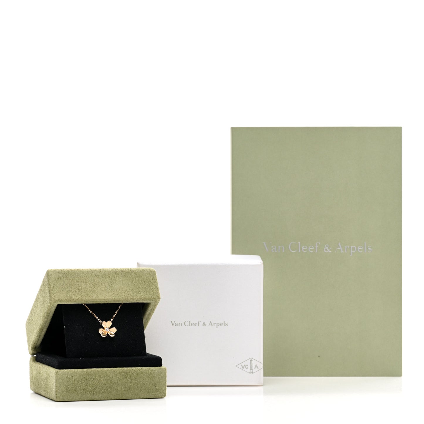 18K Yellow Gold Diamond Mini Frivole Pendant Necklace