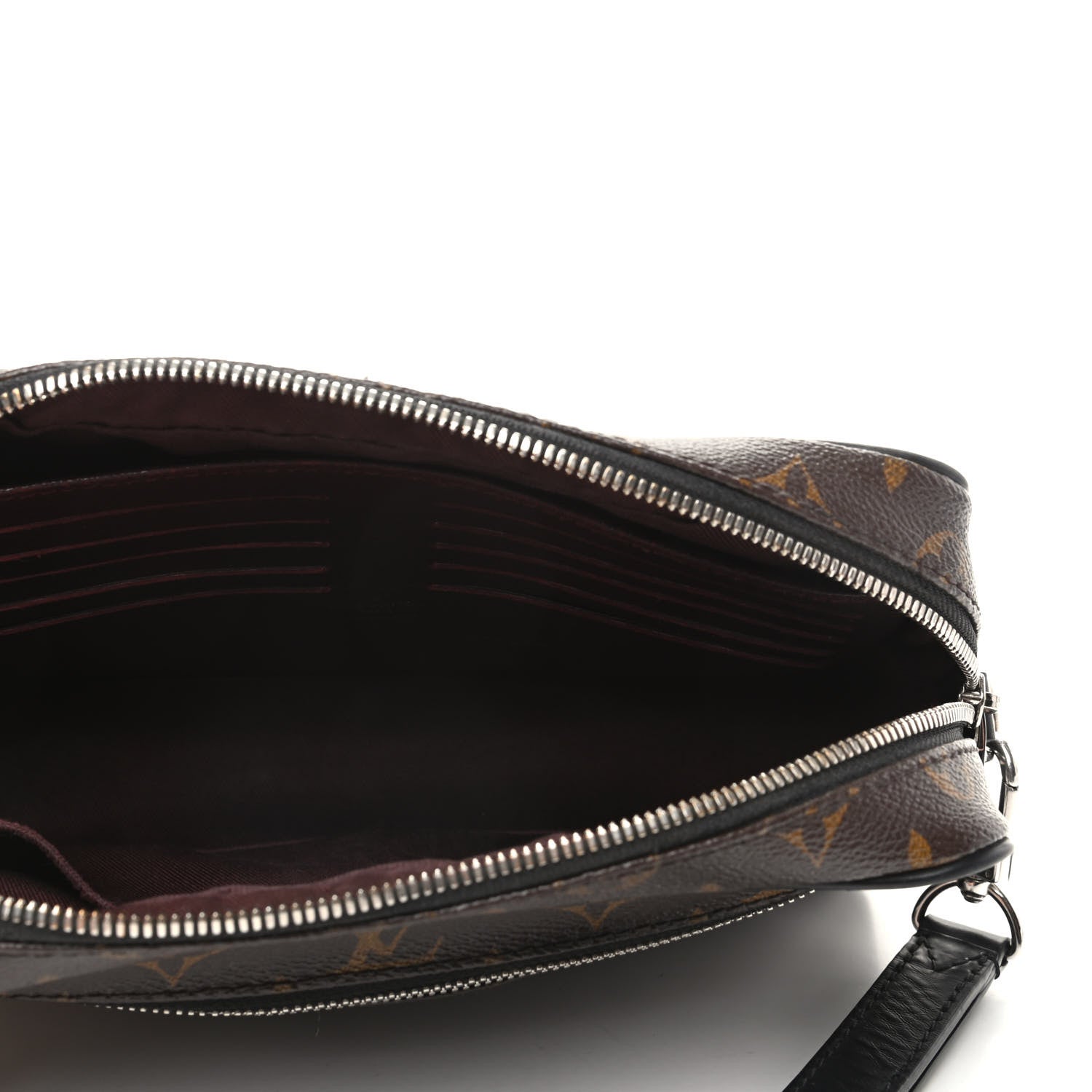 Louis Vuitton Monogram Macassar Kasai Clutch Black 5 of 8
