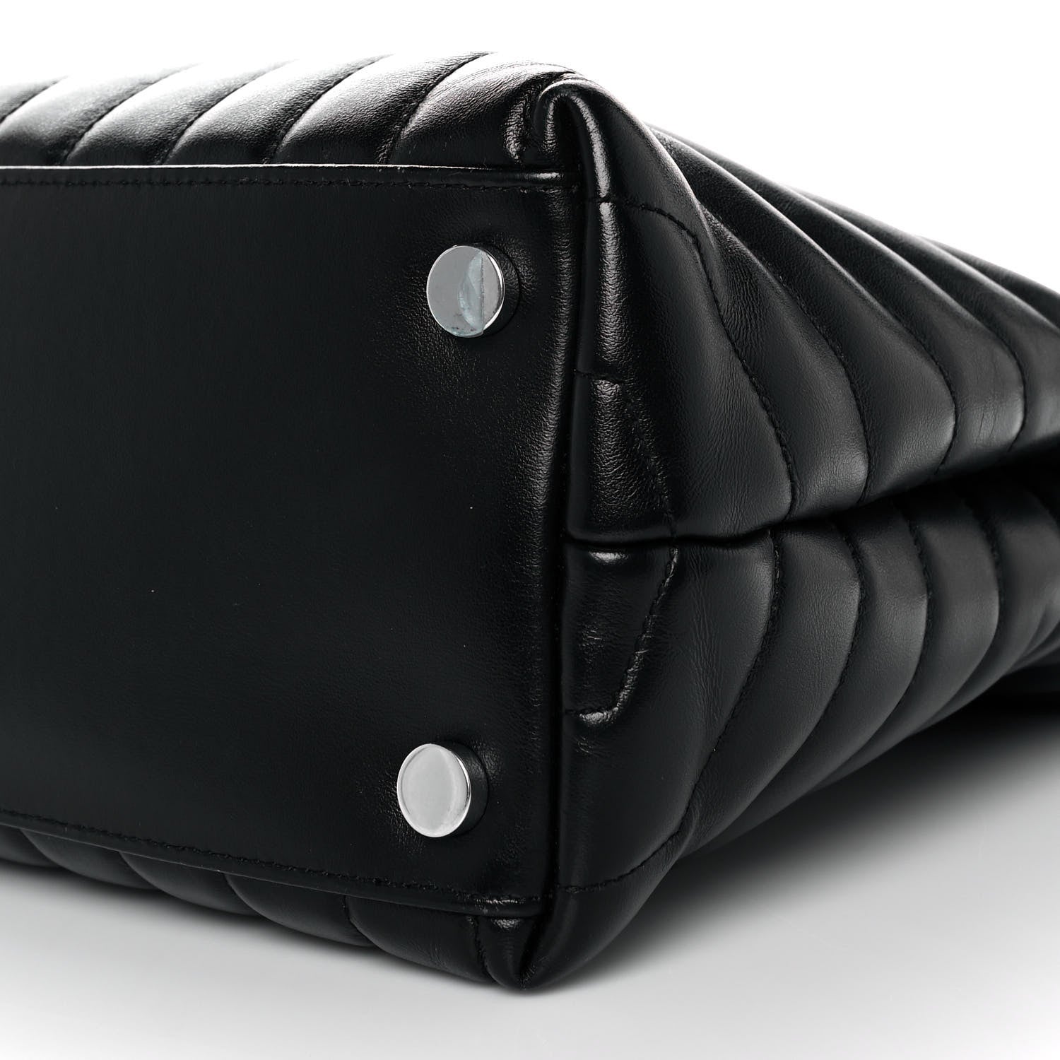 Saint Laurent Calfskin Y Quilted Monogram Large Loulou Shopper Black 9 of 9